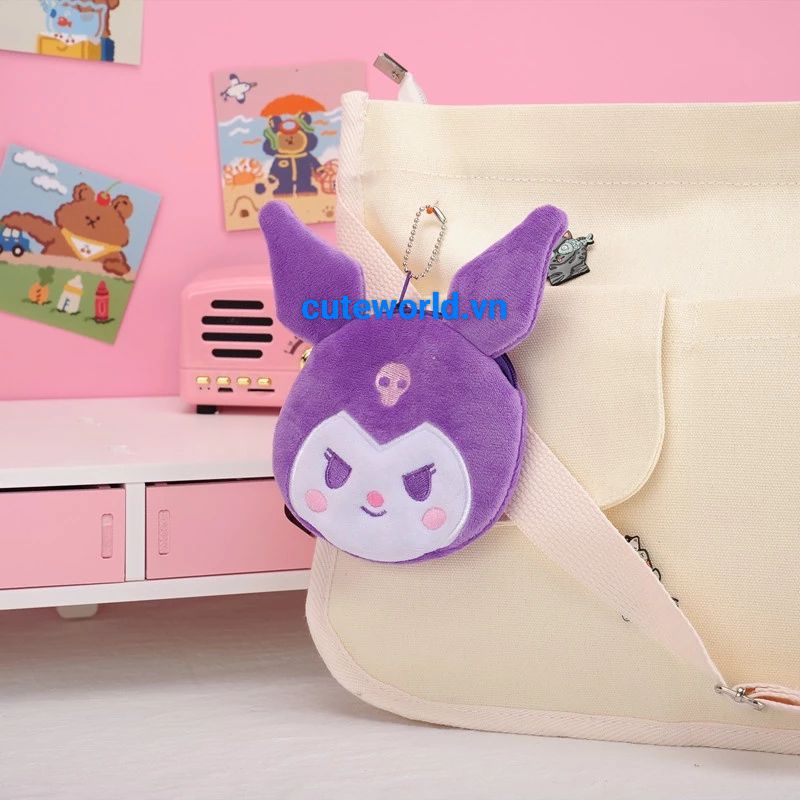 Túi Đeo Chéo - Ví Kuromi Phong Cách Hoạt Hình