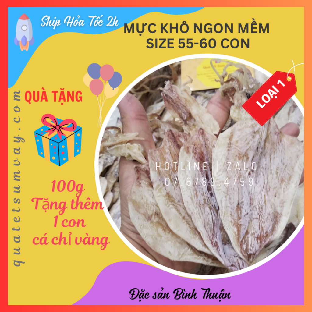 Mực khô nhỏ vừa NGON & NGỌT từ Bình Thuận