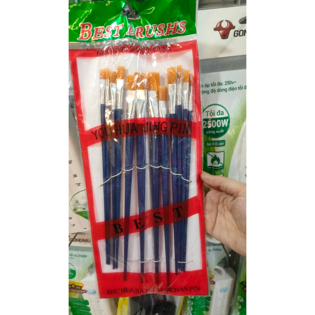 Chổi sơn, bút lông vẽ màu, cọ sơn màu