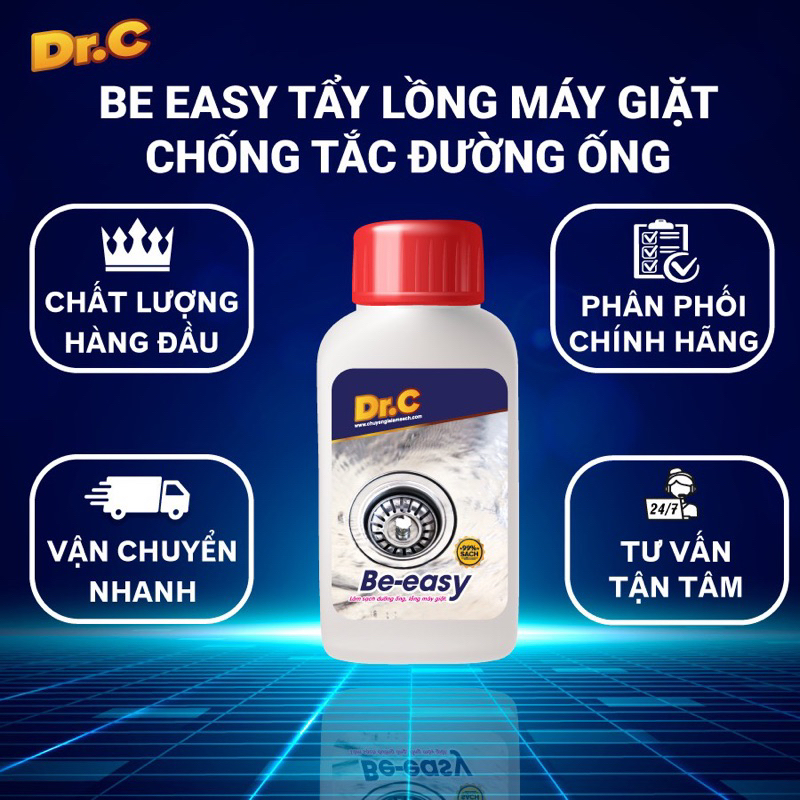 Tẩy Lồng Máy Giặt DR.C, Thông Tắc Cống DR.C