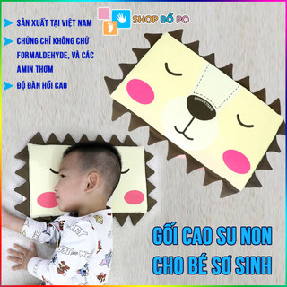 Gối cao su non cho bé sơ sinh PiPoVietNam Hình Sư Tử không chứa Formaldehyde, và các amin thơm
