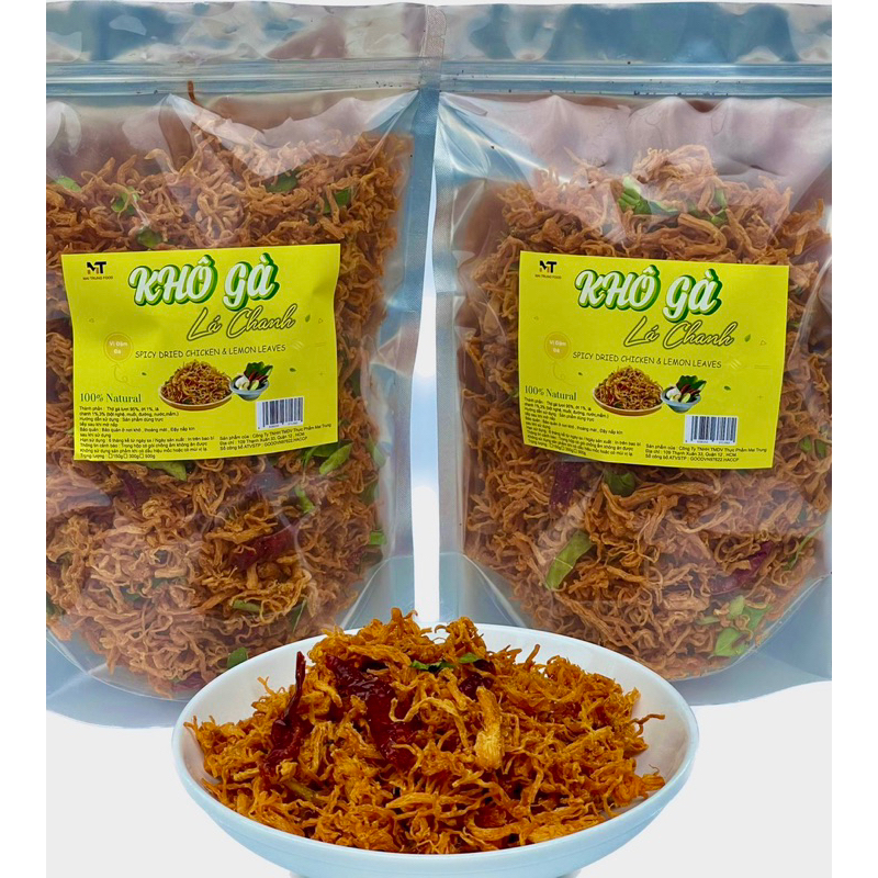 Khô gà lá chanh 1kg dai ngon đậm vị - MT Food