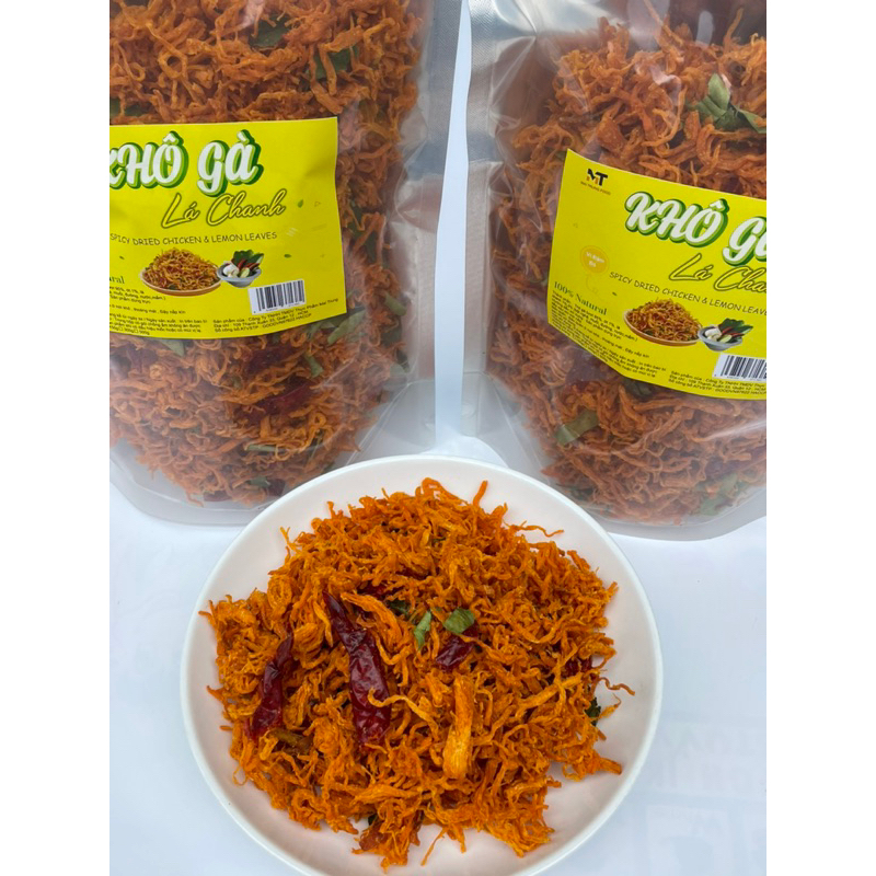 Khô gà lá chanh 1kg dai ngon đậm vị - MT Food
