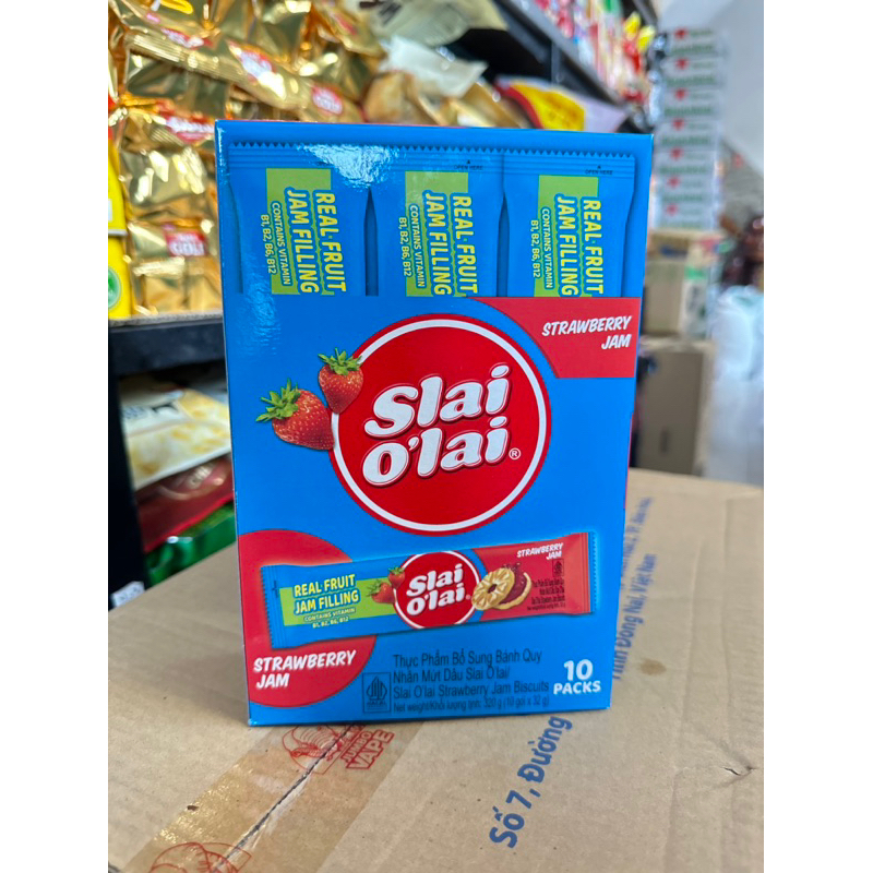 BÁNH QUY NHÂN MỨT SLAI O’LAI HỘP 10 THANH