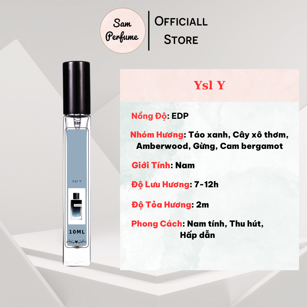 Nước hoa nam ysl y chiết 10ml edp chính hãng hội tụ đầy đủ sự nam tính, mạnh mẽ của đàn ông |Sam perfume