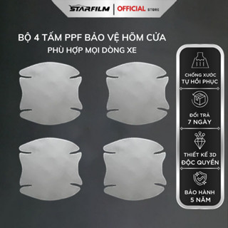 Bộ PPF TPU 4 miếng dán trong suốt tay nắm hõm cửa  ô tô STARFILM đầy đủ phụ kiện, Film ppf chống xước tay nắm cửa ô tô