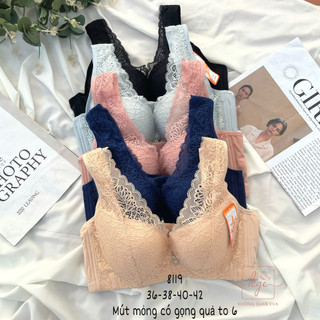 áo lót nữ đệm mỏng cho ngực ngoại cỡ bản lưng to 6 móc che mỡ thừa cho người mập size lớn 36 38 40 42 KGE 8119