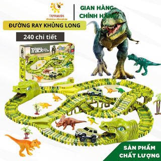 Bộ Lắp Ráp Đường Đua Khủng Long 240 chi tiết Siêu To Có Xe Đồ Chơi Địa Hình