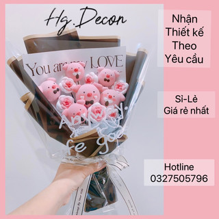 Bó Hoa Đất Set, Bó Hoa hoạt hình, bó hoa tốt nghiệp