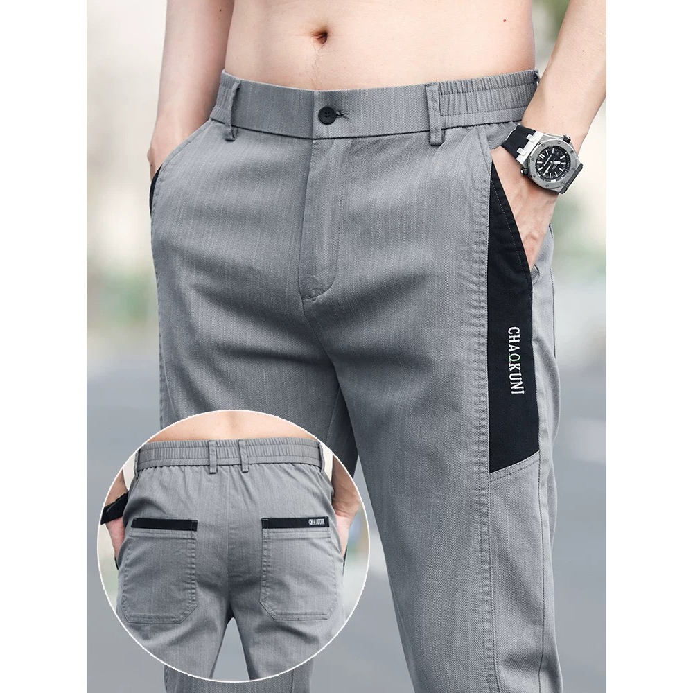Kaki phối sườn Edo menswear, chất liệu kaki coton co giãn 4 chiều, mặc cực thoáng mát