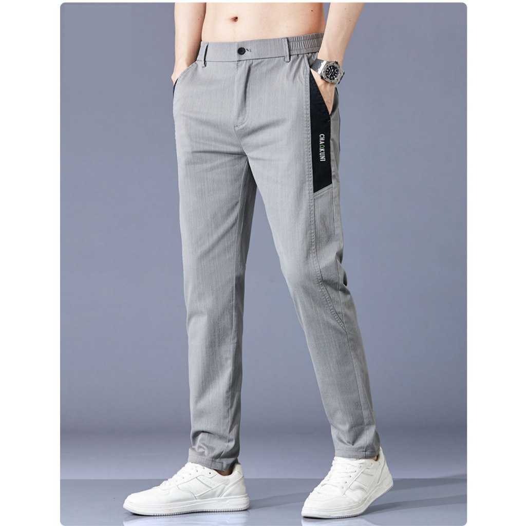 Kaki phối sườn Edo menswear, chất liệu kaki coton co giãn 4 chiều, mặc cực thoáng mát