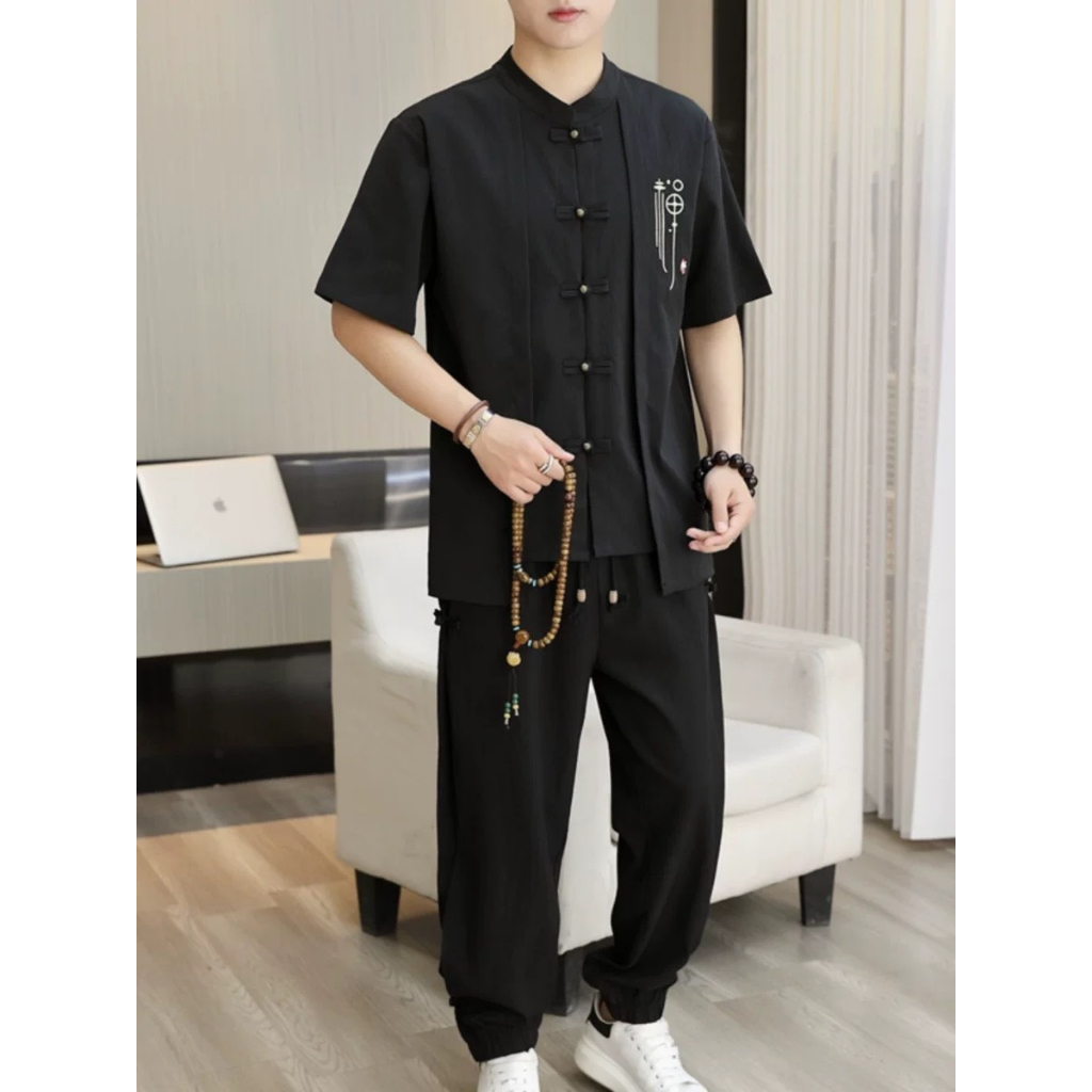 Bộ đũi Kimono,bộ quần áo đũi nam nữ, set đồ quần áo đũi nam nữ đẹp, mát mẻ lịch sự - Xu hướng 2023 Edo Menswear