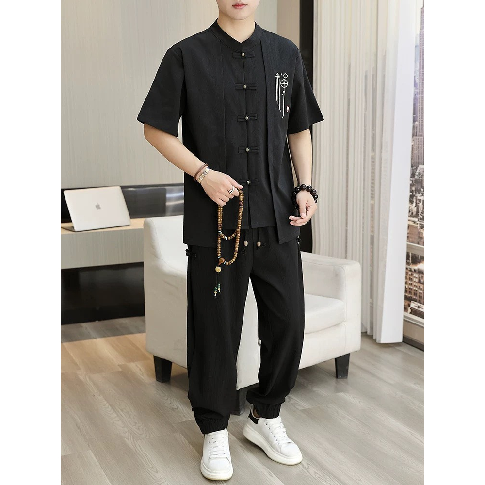 Bộ đũi Kimono,bộ quần áo đũi nam nữ, set đồ quần áo đũi nam nữ đẹp, mát mẻ lịch sự - Xu hướng 2023 Edo Menswear