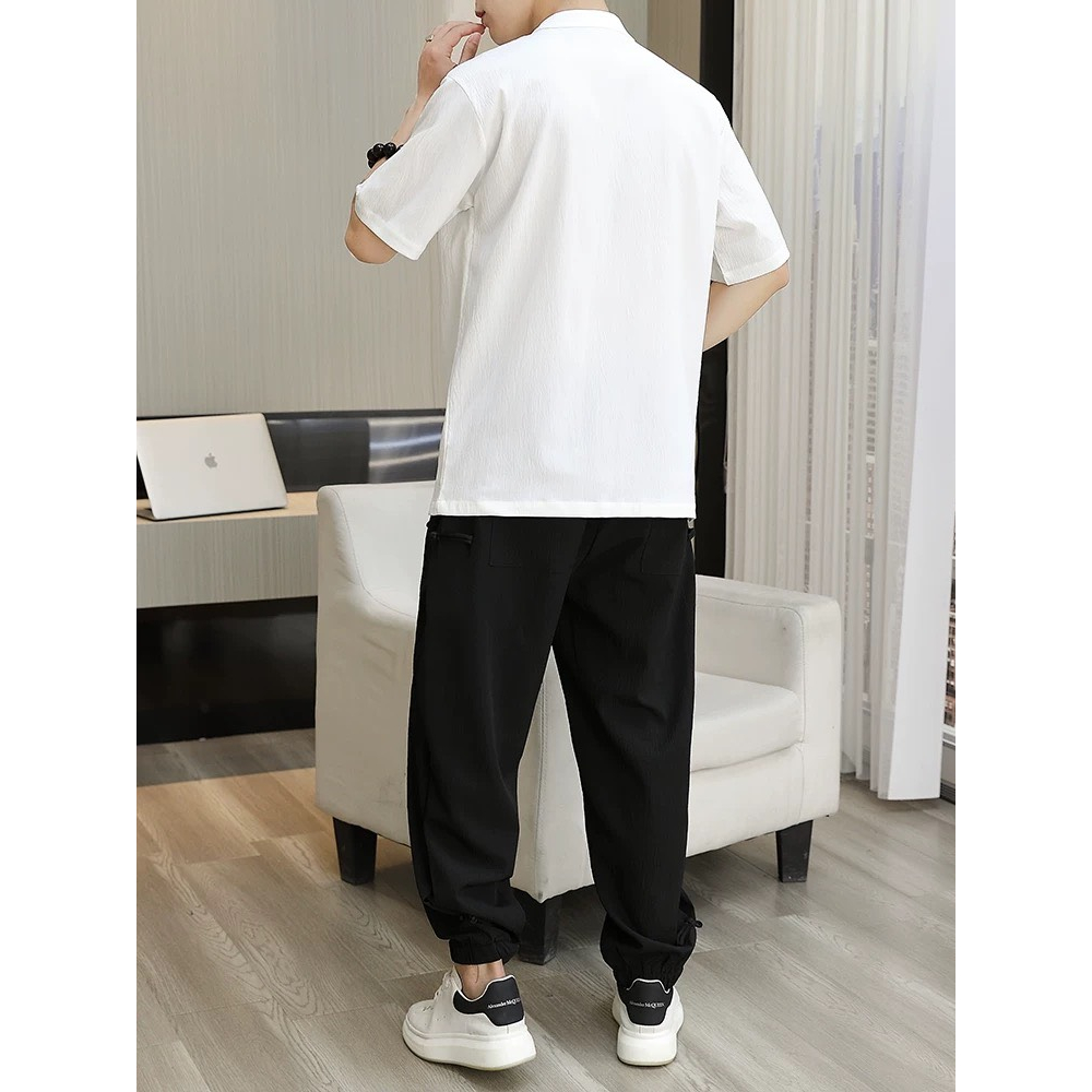 Bộ đũi Kimono,bộ quần áo đũi nam nữ, set đồ quần áo đũi nam nữ đẹp, mát mẻ lịch sự - Xu hướng 2023 Edo Menswear