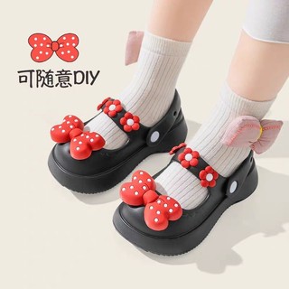Dép sục nơ chấm bi cho bé gái siêu đẹp, nhẹ mềm- lùi 1 size