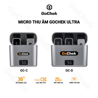 Micro thu âm không dây GOCHEK Ultral cao cấp, có hộp sạc, bản 01 míc và bản 02 mic