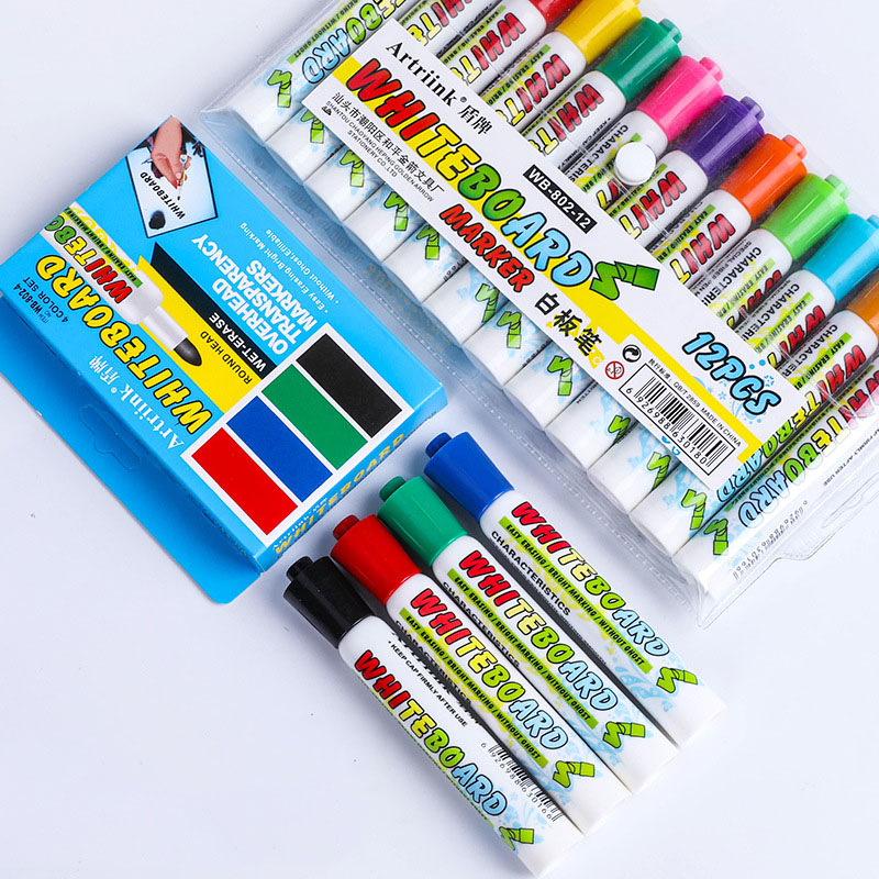 Bộ 12 Bút Bảng Trắng Xóa Được Màu Tươi Sáng QUEENLEE STORE