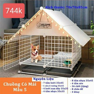 Bộ chuồng ghép chó mèo mẫu đẹp size lớn nhiều màu