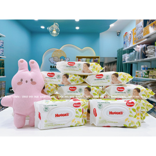 Khăn ướt HUGGIES không mùi gói 64 tờ an toàn cho bé