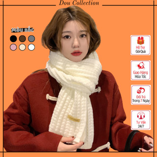   Nowship2h  Khăn Choàng Cổ Len  Khăn Cashmere Len  Cao Cấp Giữ Ấm Mùa Đông - 40x180cm - Handmade - Mã LN004 