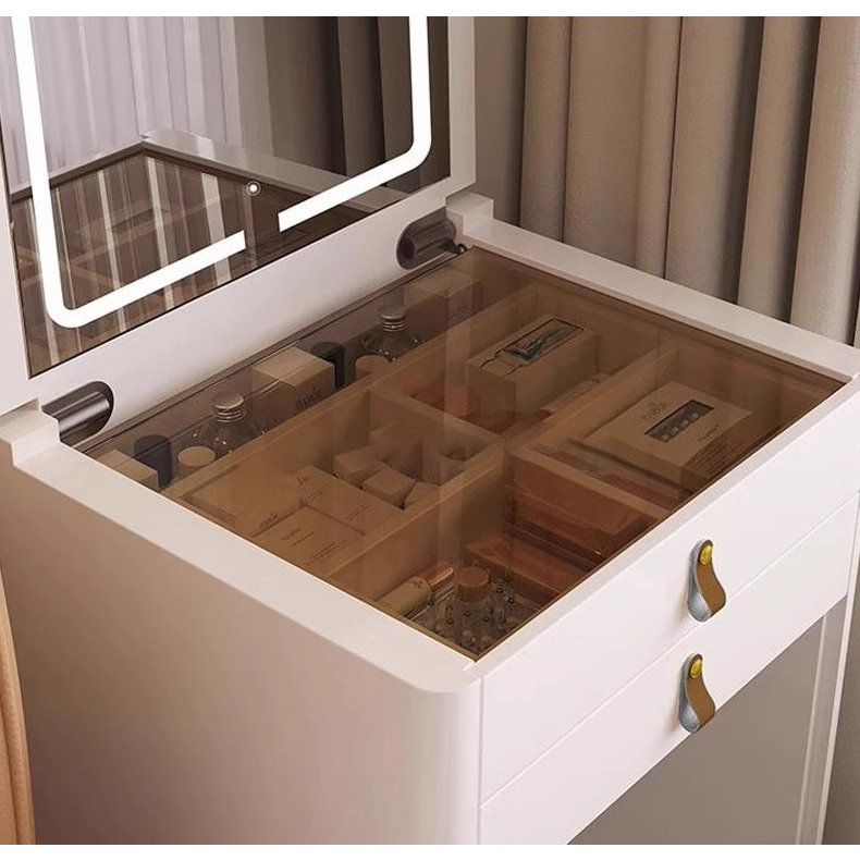 Bàn phấn trang điểm thông minh, Bàn phấn trang bị đèn LED, Bàn phấn trang điểm gấp gọn