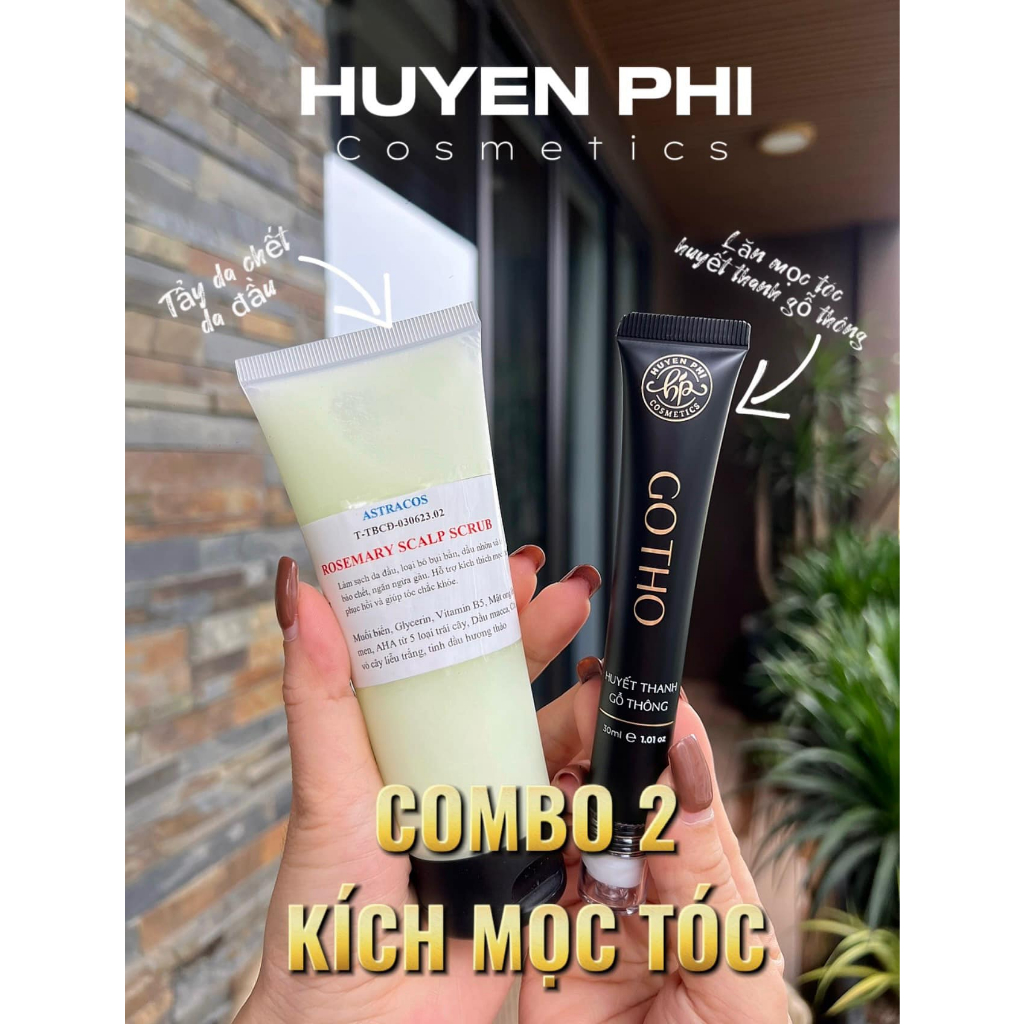 Lăn cấy mọc tóc Gotho HUYỀN PHI 30ml chính hãng ngăn rụng kích thích mọc tóc chân mày