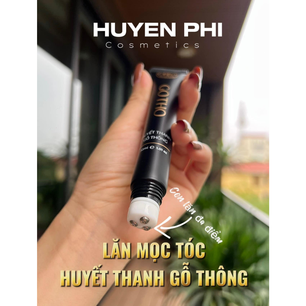 Lăn cấy mọc tóc Gotho HUYỀN PHI 30ml chính hãng ngăn rụng kích thích mọc tóc chân mày