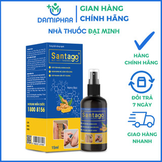 Xịt Vết Thương Santago Nano Bạc 15ml