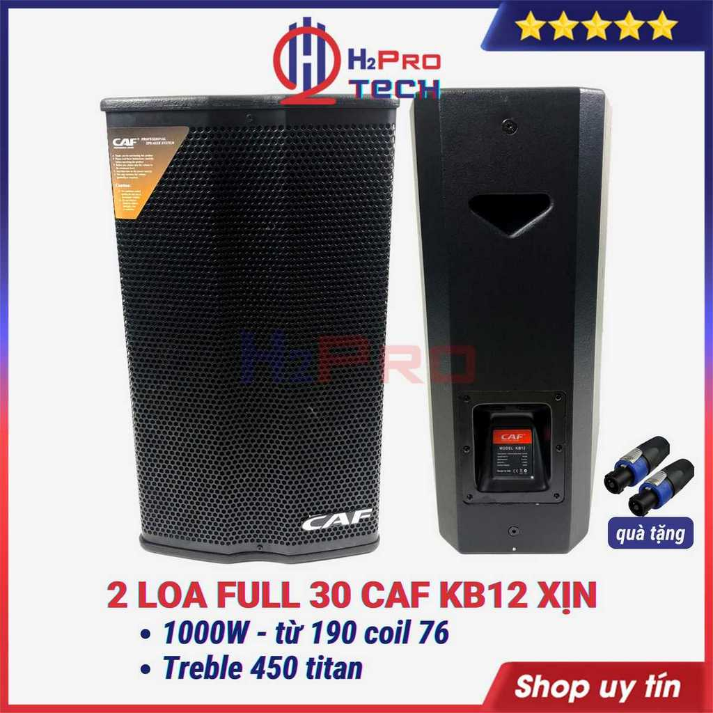 2 Loa Full Bass 30 Caf Kb12 1000W Nhập CN, Từ 190 Coil 76, Treble Kèn 450, Loa Hát Karaoke Gia Đình Cao Cấp-H2Pro Tech