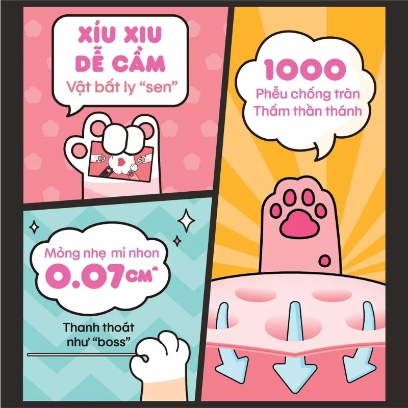 Combo 8 gói Kotex Mini Meow siêu mềm siêu mỏng 24cm