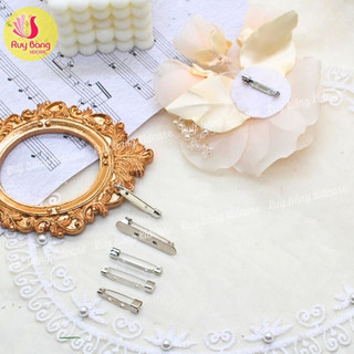Ghim cài áo trơn các size - set 10c