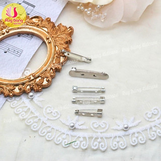 Ghim cài áo trơn các size - set 10c