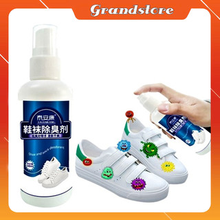 Chai xịt khử mùi hôi giày dép chống hôi chân 100ml chai sịt thơm dày nano dung dịch xịt giày da sneaker thể thao đá bóng