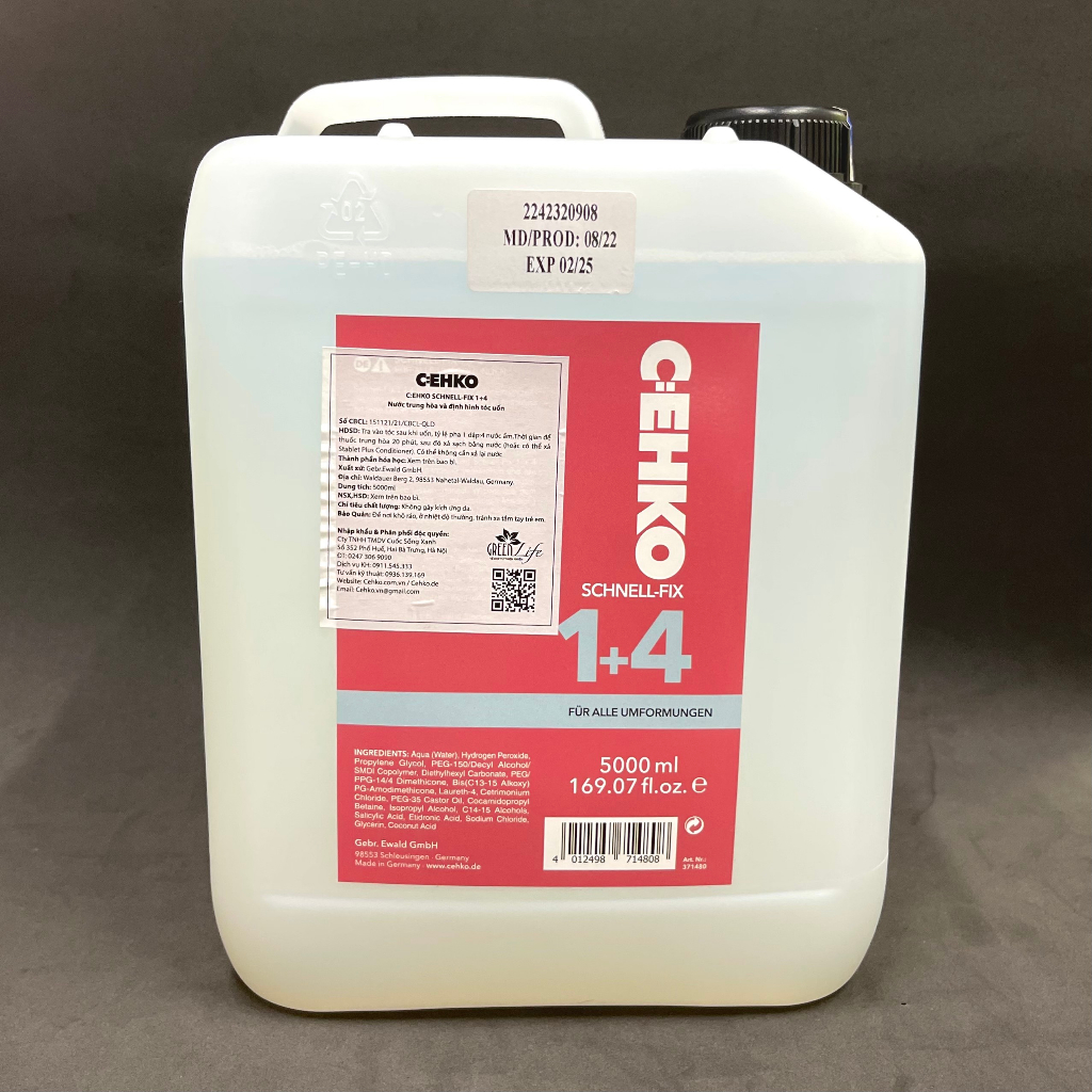 Thuốc dập uốn nóng CEHKO tỉ lệ 1: 4 5000ml định hình tóc xoăn Tóc Đợi Cosmetic