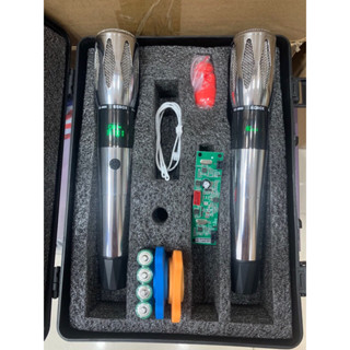 Micro không dây lắp loa kéo, lắp Ampli chính hãng KCBox (Mic UHF dò sóng dể dàng, hát nhẹ, tiếng sáng, ấm và chống hú)