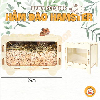 Hầm đào hamster 🐹freeship🐹 hộp đào gỗ hầm trú ẩn đồ chơi cho hamster bear, winterwhite, cambell , robo v.v.