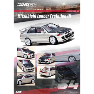Mohinhxeps-1/64_Inno Mitsubishi Lancer Evolution 3 Silver Carbon