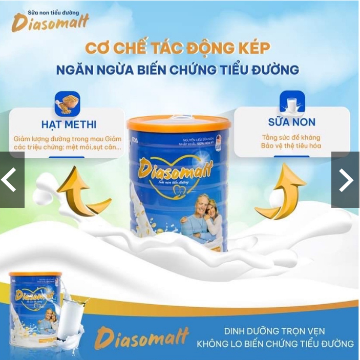 Sữa non Diasomalt hộp 850g hàng chính hãng date 2024