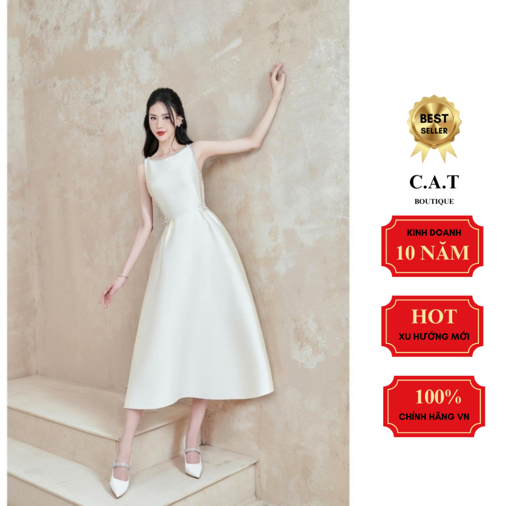 Đầm xòe dự tiệc thiết kế kết đá cao cấp sang trọng - CAT BOUTIQUE - DX236