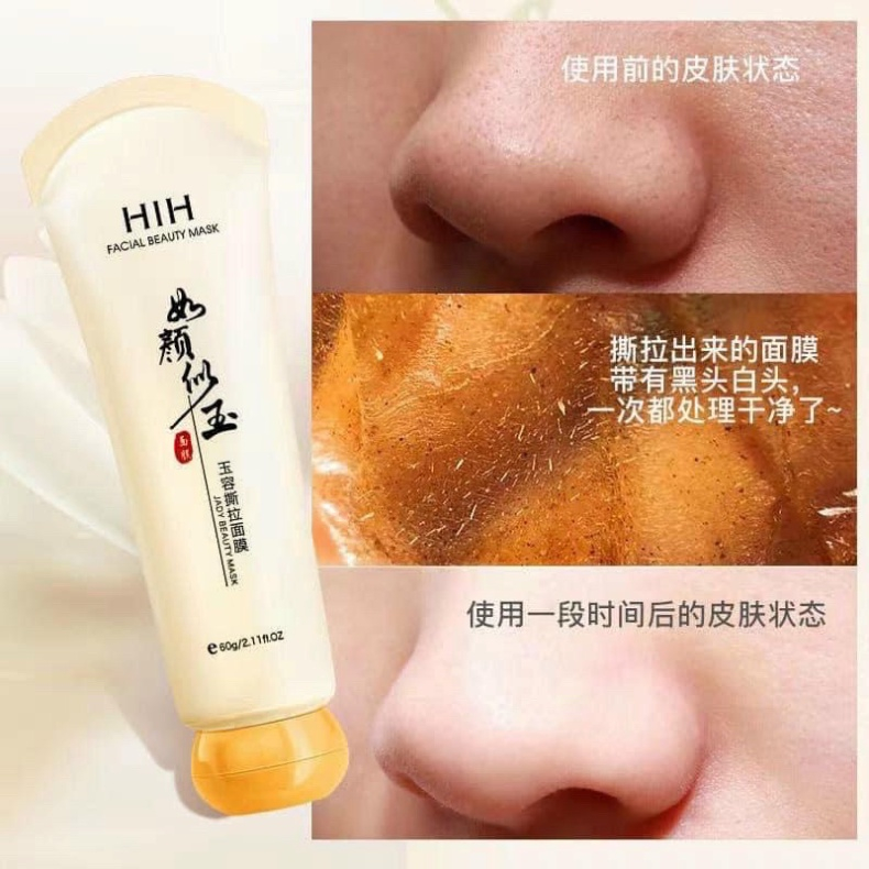 Gel Lột Mụn Thảo Mộc HIH FACIAL BEAUTY MASK Loại Bỏ Mụn Cám, Đầu Đen 60g