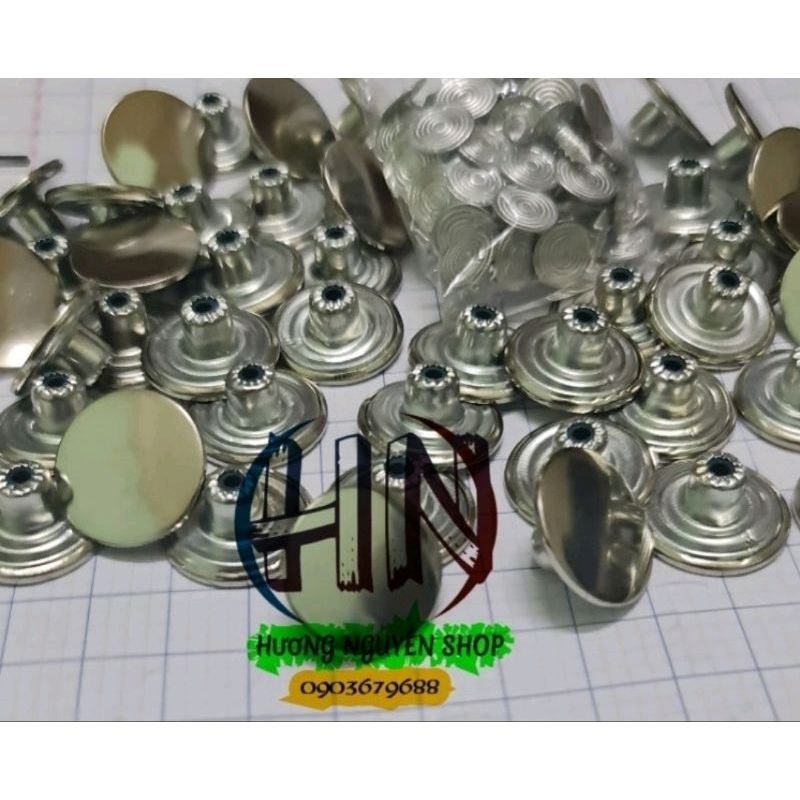 Cúc quần jeans/ quần bò loại inox xịn - gói 50 cái 15mm