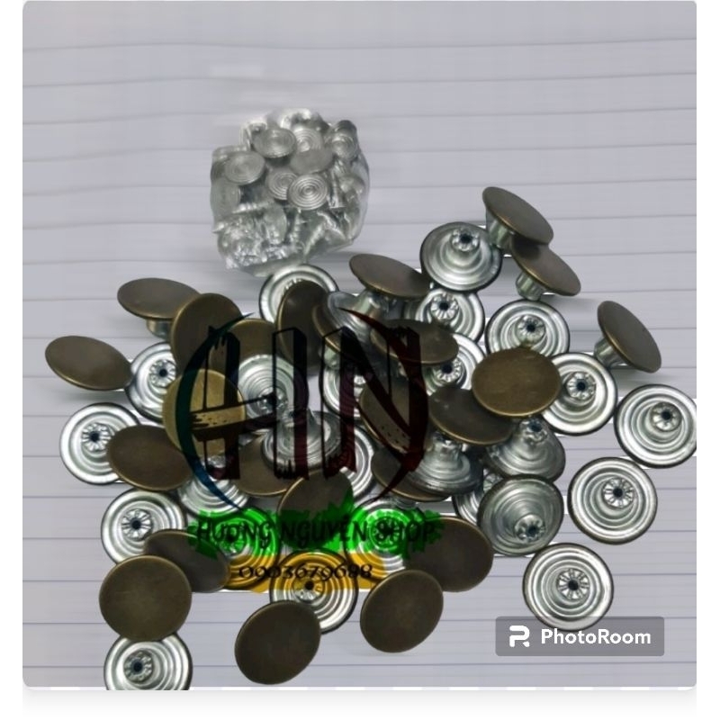 Cúc quần jeans/ quần bò loại inox xịn - gói 50 cái 15mm