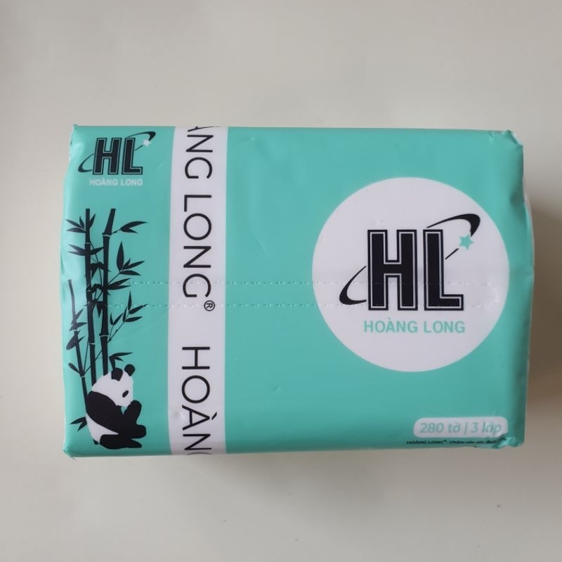 Khăn giấy rút 3 LỚP chính hãng HOÀNG LONG  chất giấy trắng , hàng đẹp loại 1