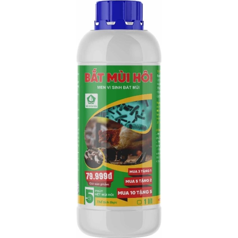LOẠI MỚI Men Vi sinh bắt mùi hôi chuồng trại 1 lít
