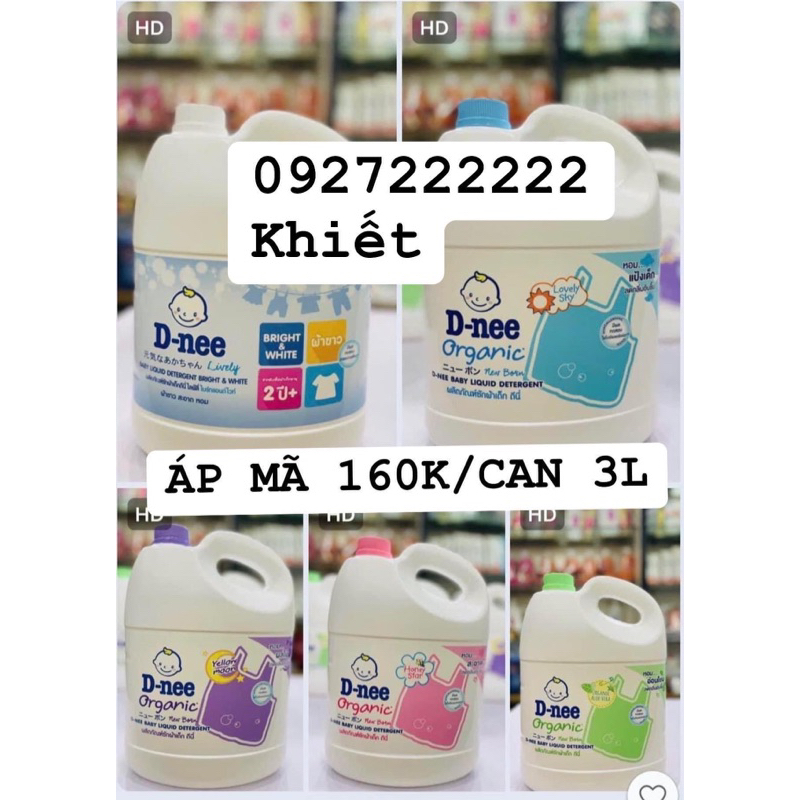 NƯỚC GIẶT/ XẢ DNEE THÁI LAN DẠNG CAN 3LÍT