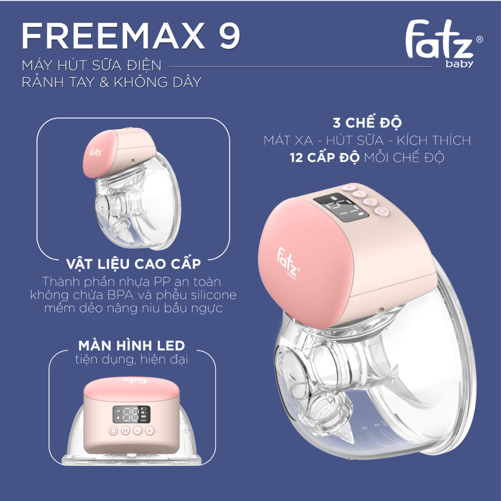 MÁY HÚT SỮA ĐƠN KHÔNG DÂY FREEMAX 9 - BẢO HÀNH CHÍNH HÃNG 12 THÁNG