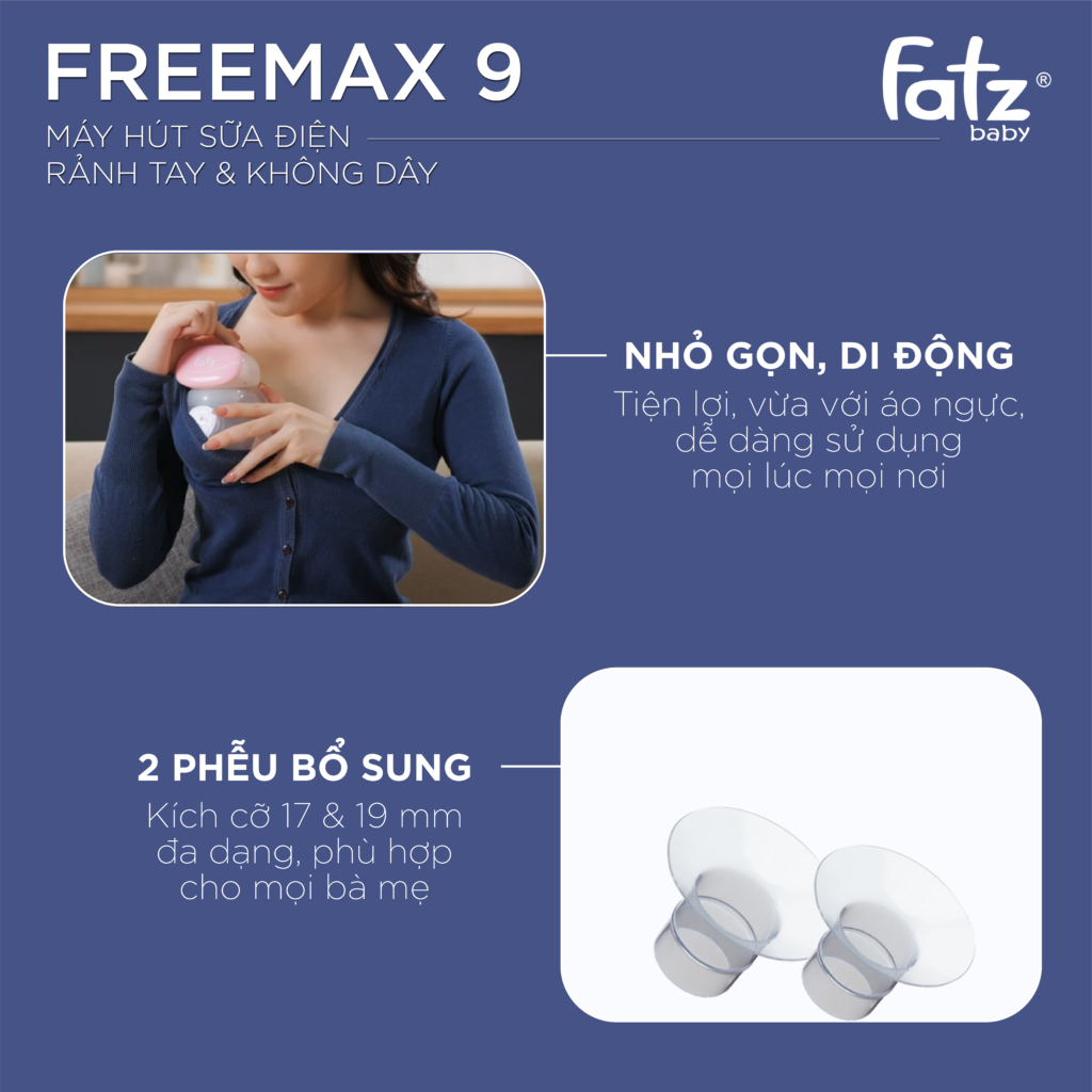 MÁY HÚT SỮA ĐƠN KHÔNG DÂY FREEMAX 9 - BẢO HÀNH CHÍNH HÃNG 12 THÁNG