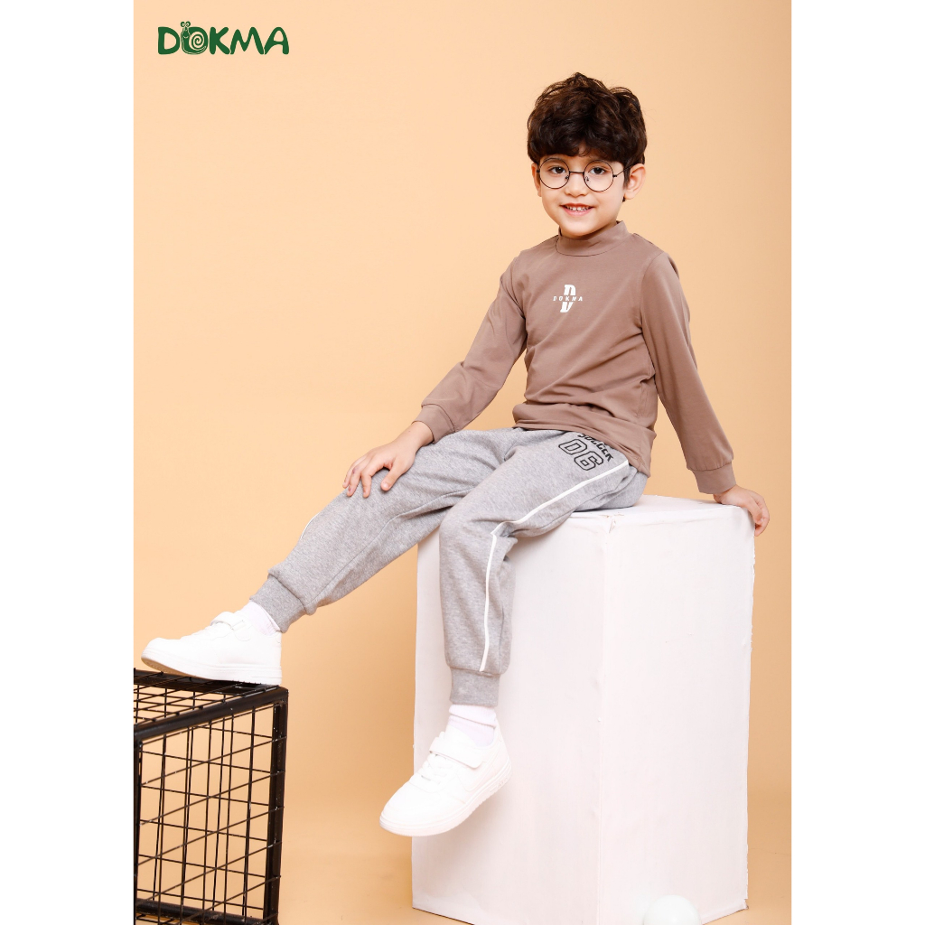 DA1829 - DA1158 Áo giữ nhiệt cổ 3P bé trai dài tay cotton Dokma
