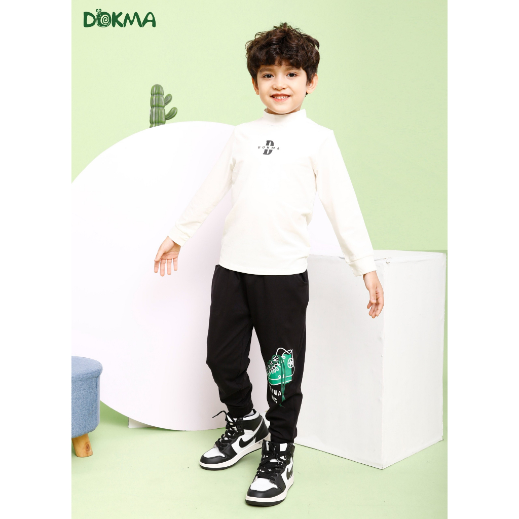 DA1829 - DA1158 Áo giữ nhiệt cổ 3P bé trai dài tay cotton Dokma