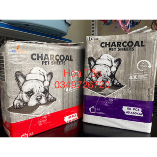 Tấm lót vệ sinh cho chó mèo than hoạt tính Charcoal xám